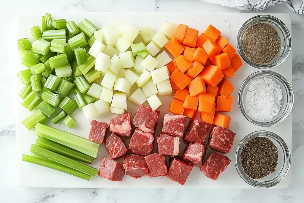 old fashioned vegetable beef soup recipe: Ingredients