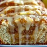 Freshly baked Country Apple Fritter Bread with glaze